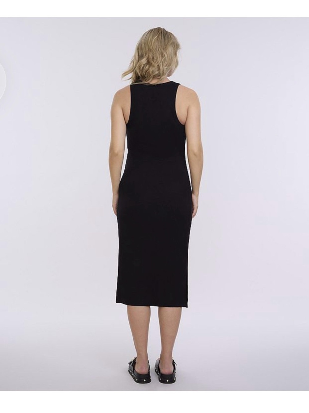 Motherhood Maternity Black Sleeveless Midi Maternity Dress - Picture 2 of 2